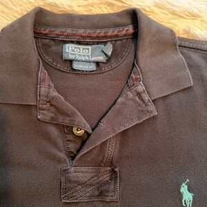 Polo by Ralph Lauren Brown Polo Shirt with Classic Collar and Embroidered Logo